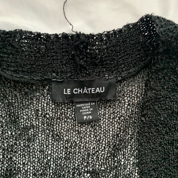 BLACK SEQUIN CARDIGAN - Picture 2 of 3